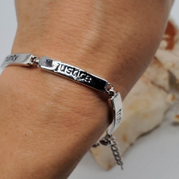 Silver Bracelet Graphic/Words - Picture 9 of 11